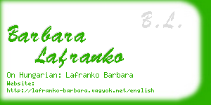 barbara lafranko business card